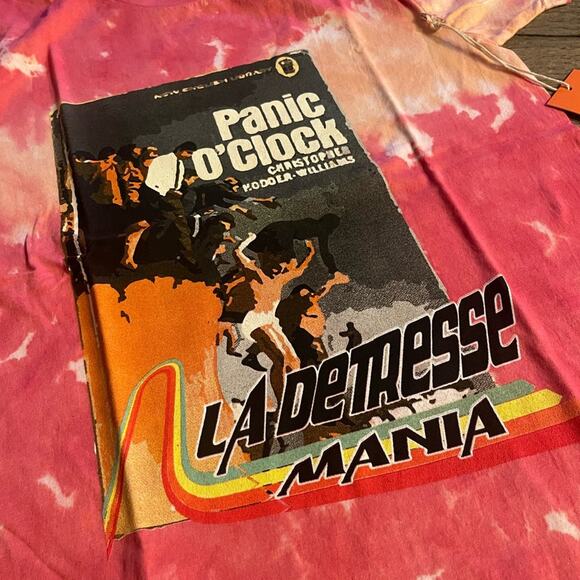 La Detresse OVERSIZED Panic Tee in Pink Tie Dye. - Picture 8 of 9